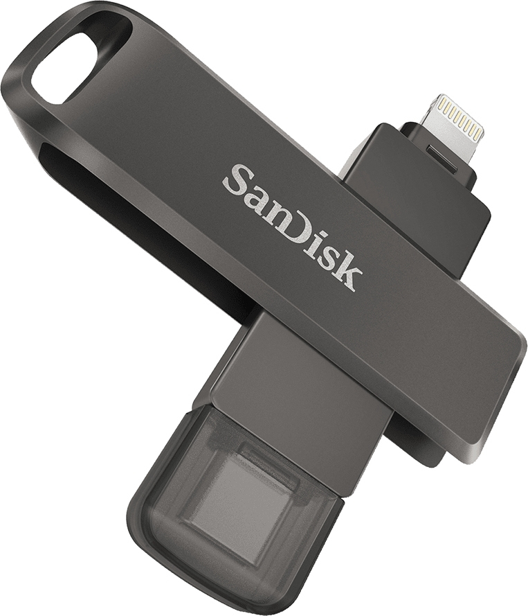 Sandisk iXpand Luxe 128GB USB 3.1 Stick με σύνδεση Lightning & USB-C Μαύρο - Image 4
