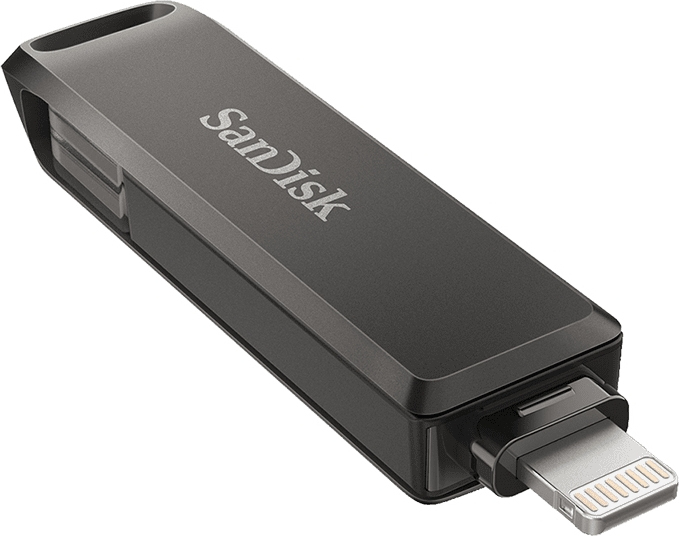 Sandisk iXpand Luxe 128GB USB 3.1 Stick με σύνδεση Lightning & USB-C Μαύρο - Image 2