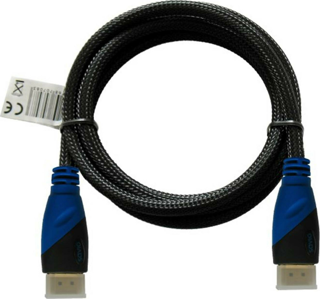 Savio HDMI 1.4 Braided HDMI male - HDMI male 2m Μαύρο (CL-48) - Image 2