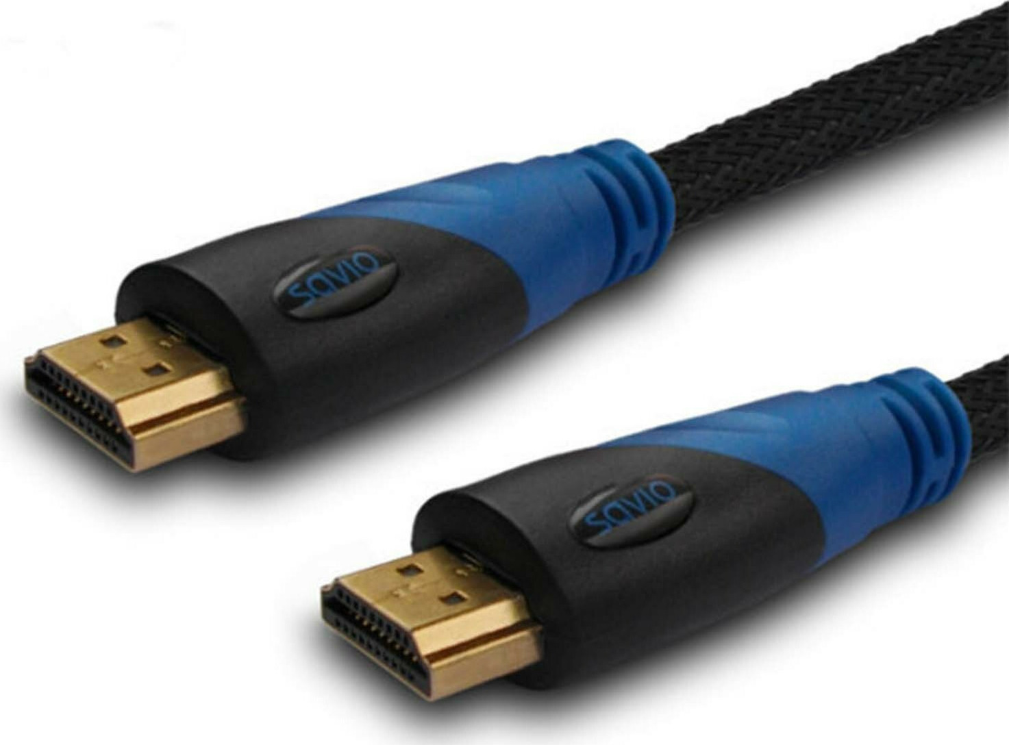 Savio HDMI 1.4 Braided HDMI male - HDMI male 2m Μαύρο (CL-48)
