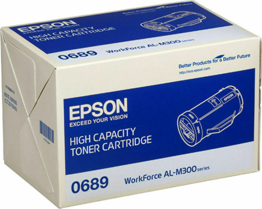 Epson C13S050689 Γνήσιο Toner Laser Εκτυπωτή Μαύρο High Capacity 10000 Σελίδων