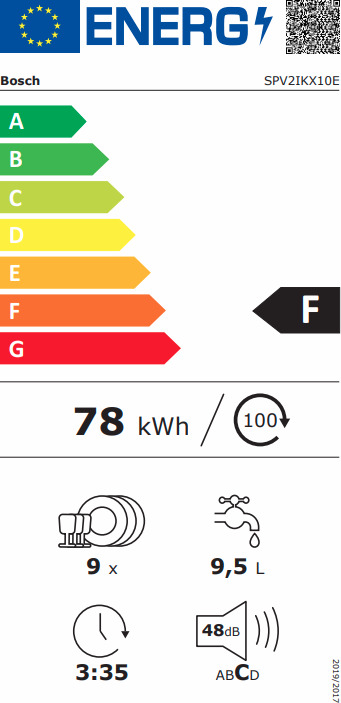 Bosch Πλήρως Εντοιχιζόμενο για 9 Σερβίτσια Π44.8xY81.5εκ. SPV2IKX10E - Image 8