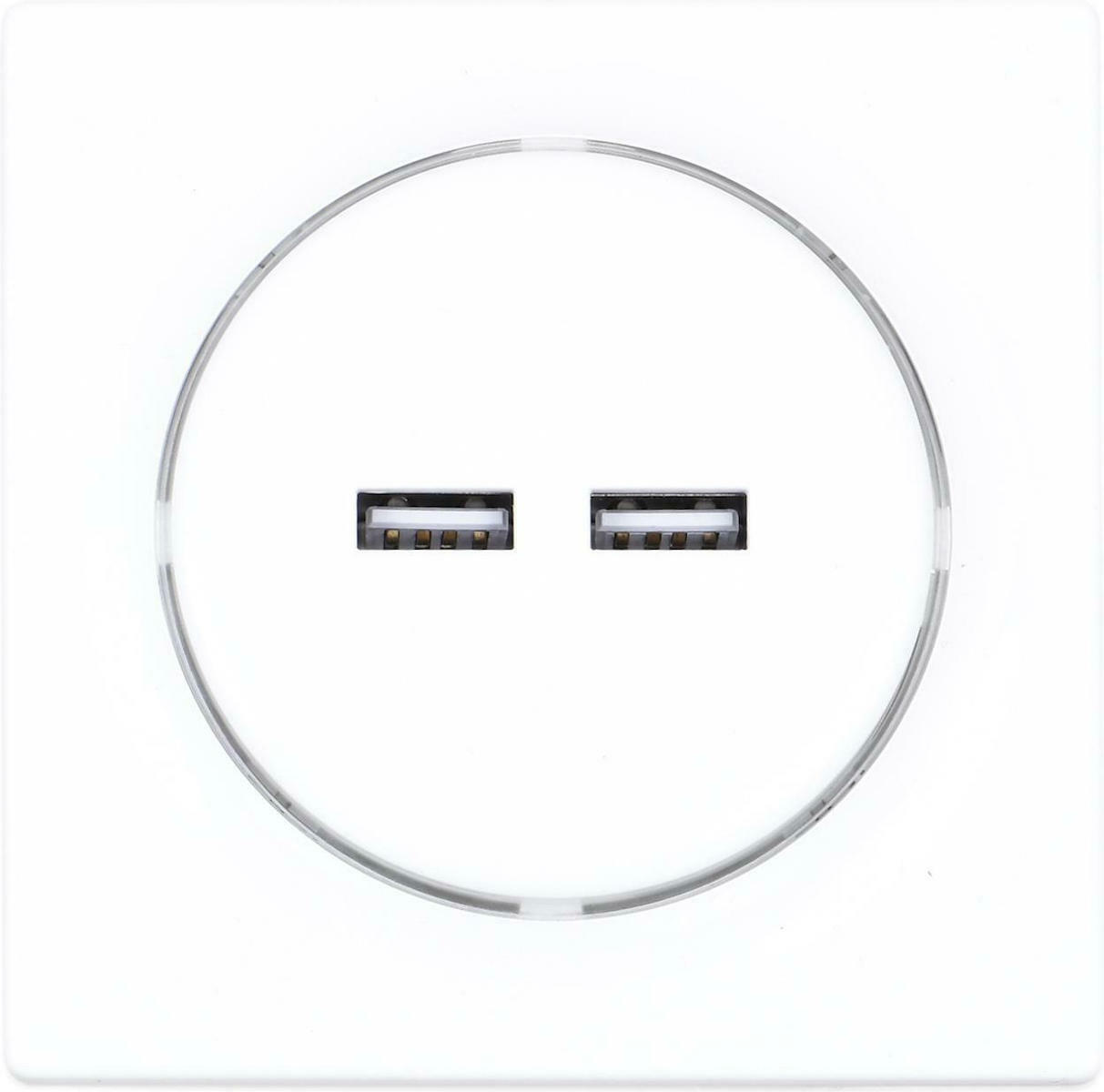 Fibaro Walli N Χωνευτή Πρίζα Ρεύματος με 2 Θύρες USB Λευκή - Image 2