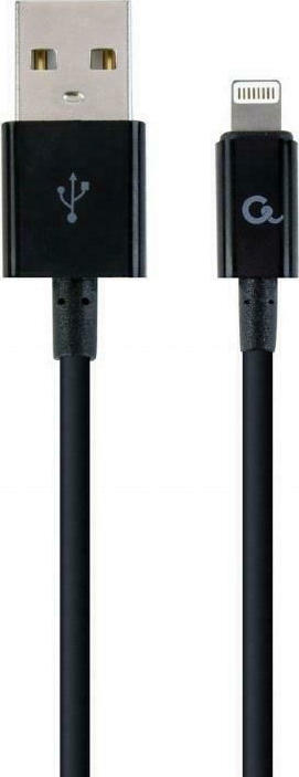 Cablexpert Regular USB to Lightning Cable Μαύρο 2m (CC-USB2-AMLM-2M)