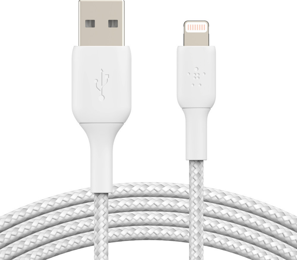 Belkin Braided USB to Lightning Cable Λευκό 0.15m (CAA002bt0MWH) - Image 2