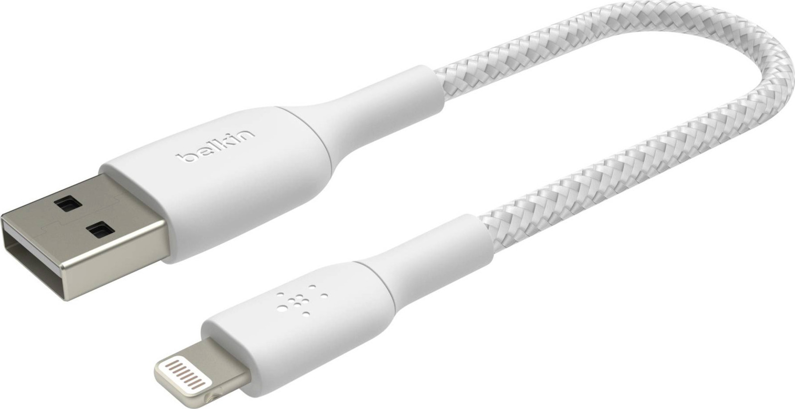 Belkin Braided USB to Lightning Cable Λευκό 0.15m (CAA002bt0MWH) - Image 4