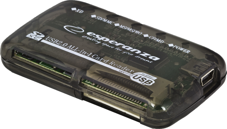 Esperanza Card Reader USB 2.0 για SD/microSD/MemoryStick/xD - Image 2