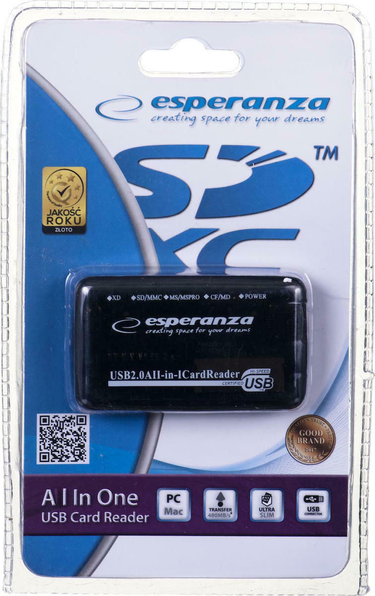 Esperanza Card Reader USB 2.0 για SD/microSD/MemoryStick/xD - Image 5