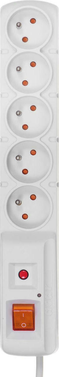 Acar Surge Protector F5 Πολύπριζο Ασφαλείας 5 Θέσεων με Διακόπτη και Καλώδιο 5m - Image 2