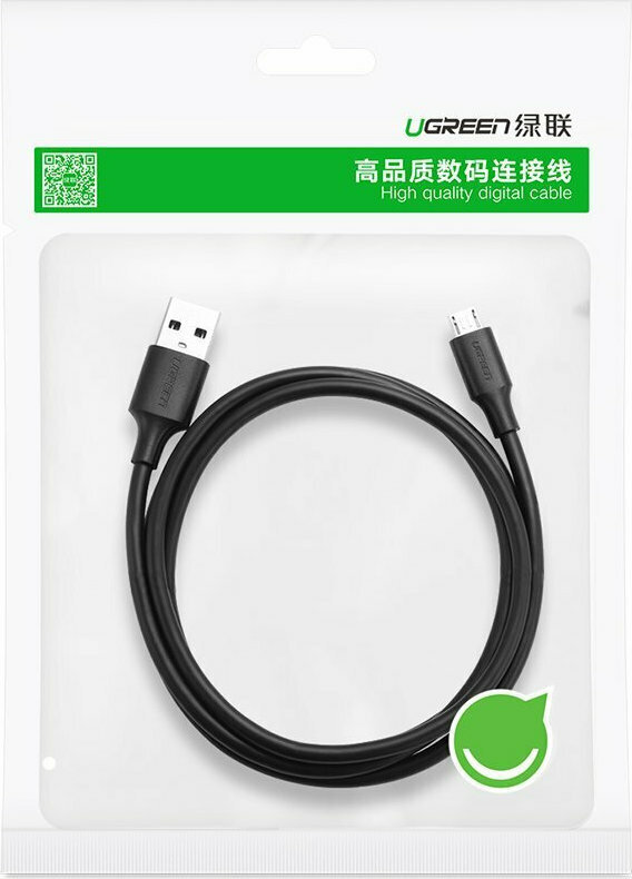 Ugreen US289 Regular USB 2.0 to micro USB Cable Μαύρο 1.5m (60137) - Image 3