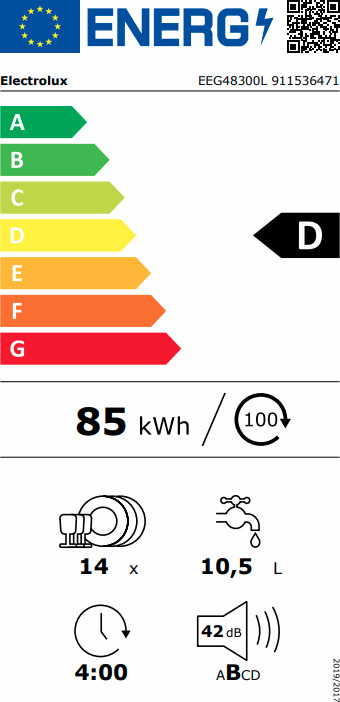 Electrolux Πλήρως Εντοιχιζόμενο για 14 Σερβίτσια Π59.6xY81.8εκ. EEG48300L - Image 10