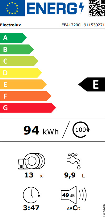 Electrolux Πλήρως Εντοιχιζόμενο για 13 Σερβίτσια Π59.6xY81.8εκ. EEA17200L - Image 6