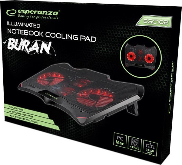 Esperanza Buran Cooling Pad με 4 Ανεμιστήρες και Φωτισμό - Image 3