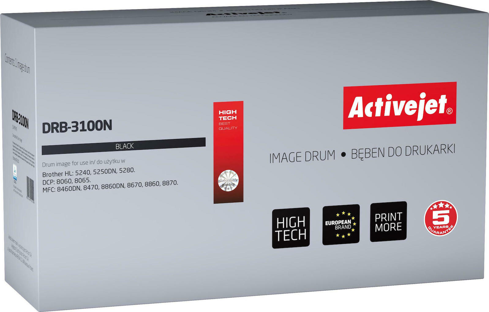 Active Jet Συμβατό Drum για Laser Εκτυπωτή Brother DR-3100 25000 Σελίδων Μαύρο