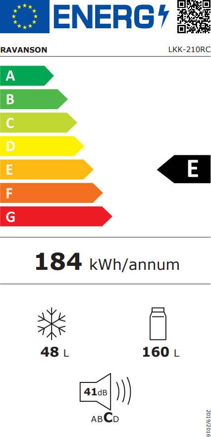 Ravanson Ψυγείο Δίπορτο 208lt Υ147xΠ54.5xΒ58.5εκ. Μπεζ LKK-210RC - Image 4