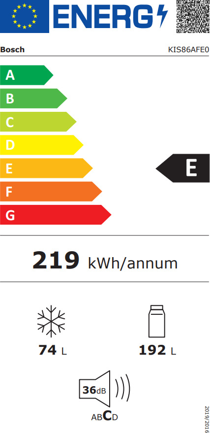 Bosch Ψυγειοκαταψύκτης 266lt Λευκός KIS86AFE0 - Image 8