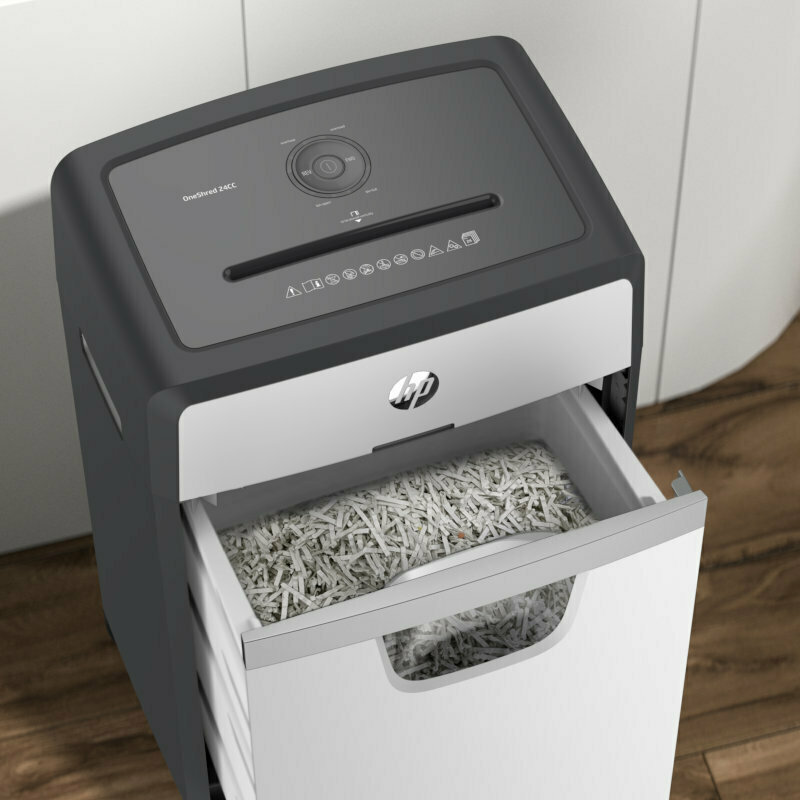 HP Καταστροφέας Εγγράφων Oneshred Cross Cut 12 Φύλλων με Κάδο 25lt - Image 2