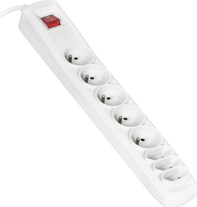 Active Jet APN-8G/1.5M-GR Πολύπριζο Ασφαλείας 8 Θέσεων με Διακόπτη και Καλώδιο 1.5m Γκρι - Image 2