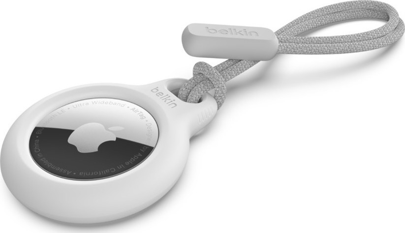 Belkin Secure Holder with Strap Θήκη Μπρελόκ Σιλικόνης για AirTag σε Λευκό χρώμα