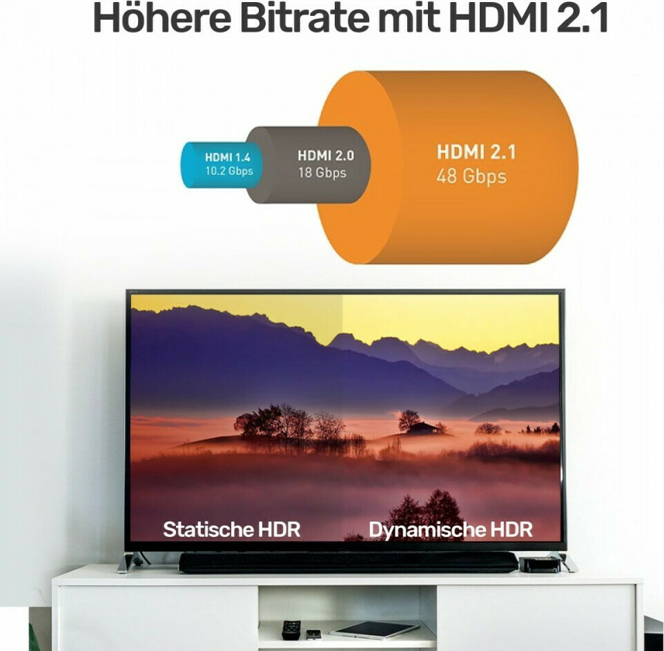 Unitek HDMI 2.1 HDMI male - HDMI male 3m Μαύρο (C139W) - Image 4