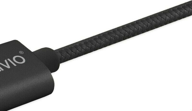 Savio Braided USB to Type-C / micro USB Cable 2.1A Μαύρο 1m (CL-128) - Image 2
