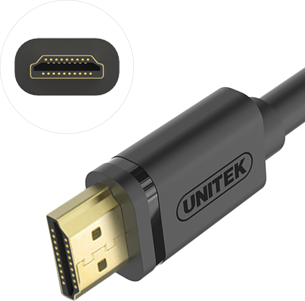 Unitek HDMI 2.0 HDMI male - HDMI male 2m Μαύρο (Y-C138M) - Image 4