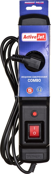 Active Jet Combo 3GN Πολύπριζο Ασφαλείας 3 Θέσεων με Διακόπτη και Καλώδιο 5m - Image 3