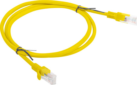 Lanberg U/UTP Cat.5e Cable 1m Κίτρινο (PCU5-10CC-0100-Y) - Image 2