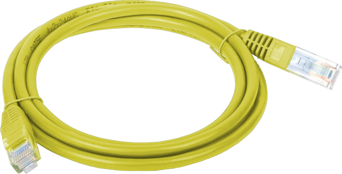 A-LAN U/UTP Cat.5e Καλώδιο Δικτύου Ethernet 0.5m Κίτρινο (KKU5ZOL0.5) - Image 2