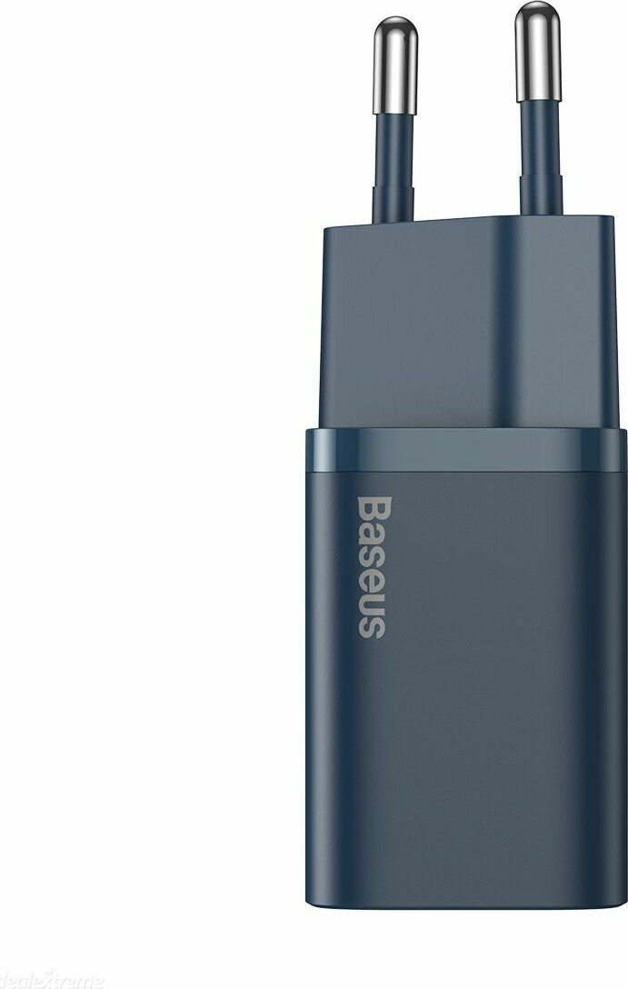 Baseus Φορτιστής με Θύρα USB-C και Καλώδιο USB-C - Lightning 20W Power Delivery Μπλε (Super Si) - Image 2