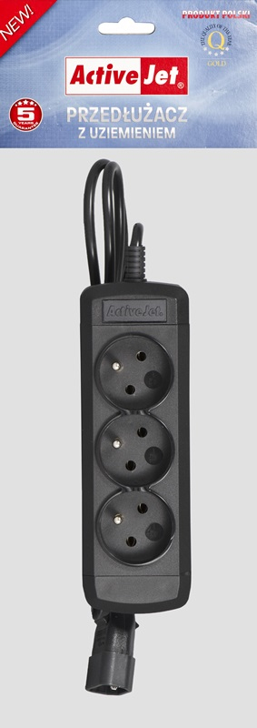 Active Jet COMBO-IEC-3G/1.5M Πολύπριζο 3 Θέσεων με Καλώδιο 1.5m - Image 4