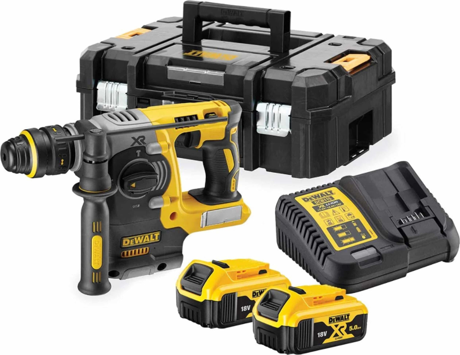Dewalt Κρουστικό Σκαπτικό Πιστολέτο Μπαταρίας Brushless 18V 2x5Ah με Υποδοχή SDS Plus DCH273P2T - Image 2