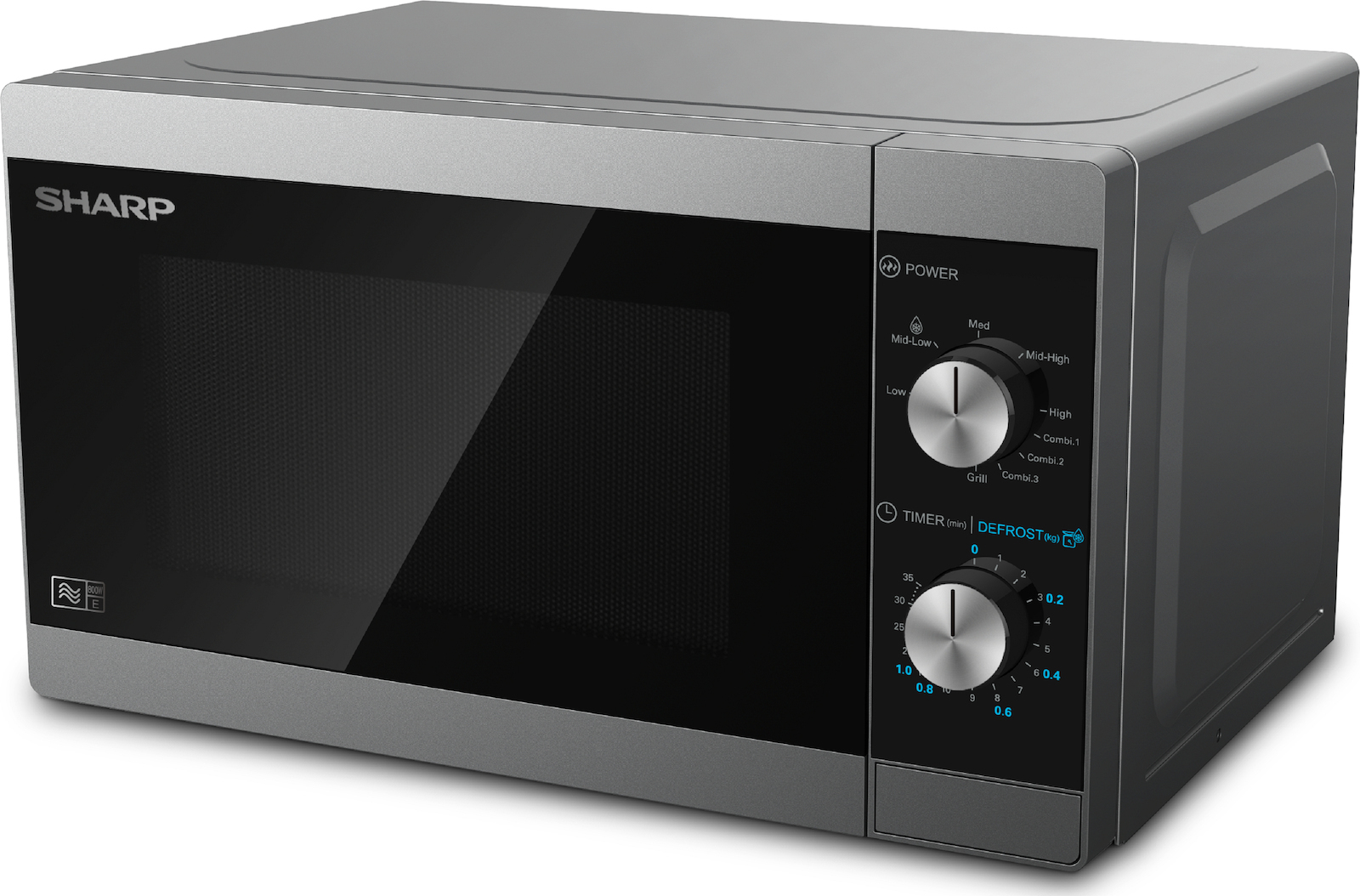 Sharp YC-MG01E-S Φούρνος Μικροκυμάτων με Grill 20lt Γκρι