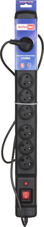 Active Jet COMBO 9GN Πολύπριζο 9 Θέσεων με Διακόπτη και Καλώδιο 3m - Image 3