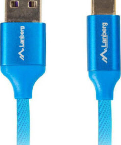Lanberg Premium QC Braided USB 3.0 Cable USB-C male - USB-A Μπλε 1.8m (CA-USBO-22CU-0018-BL)