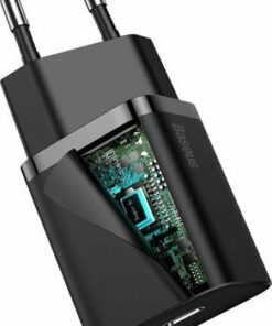 Alternative view of Baseus Φορτιστής Χωρίς Καλώδιο με Θύρα USB-C 20W Power Delivery Μαύρος (Super Si)