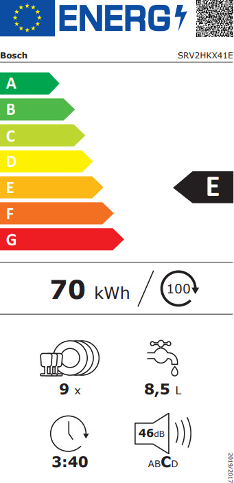 Bosch Πλήρως Εντοιχιζόμενο για 9 Σερβίτσια Π44.8xY81.5εκ. SRV2HKX41E - Image 6