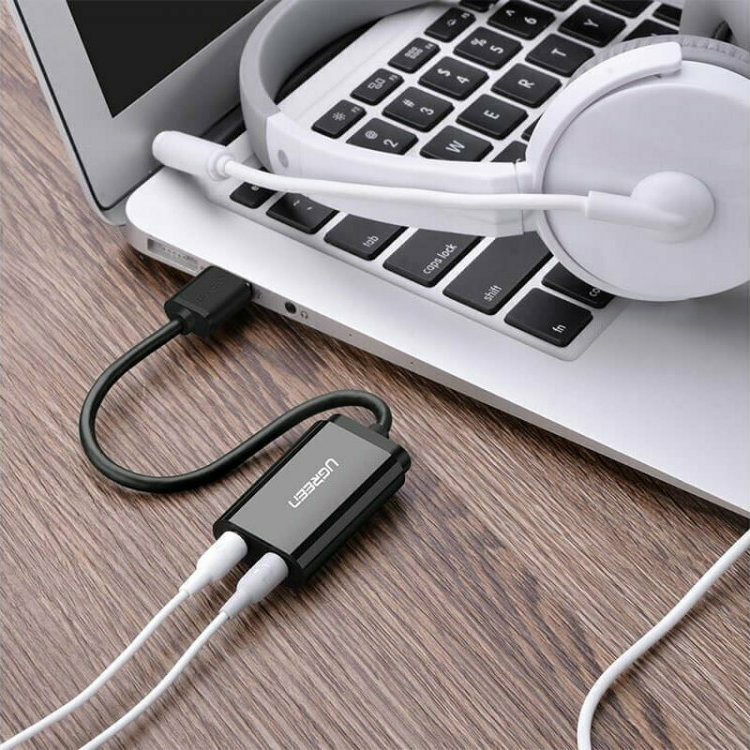 Ugreen US205 Εξωτερική USB Κάρτα Ήχου 2.0 Μαύρο - Image 5