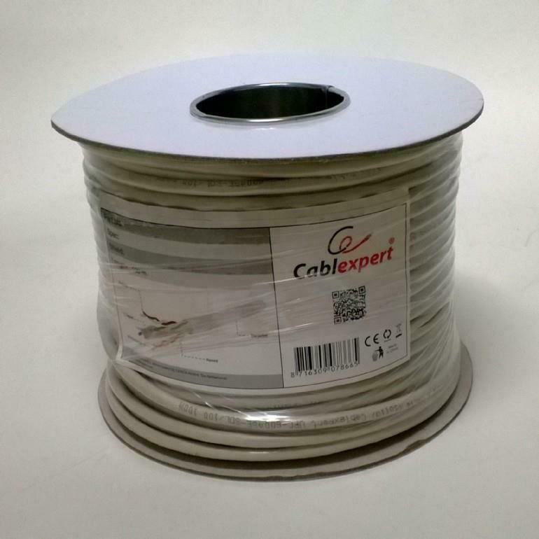 Cablexpert U/UTP Cat.5e Καλώδιο Δικτύου Ethernet χωρίς ακροδέκτες 100m Γκρι (UPC-5004E-L/100) - Image 2
