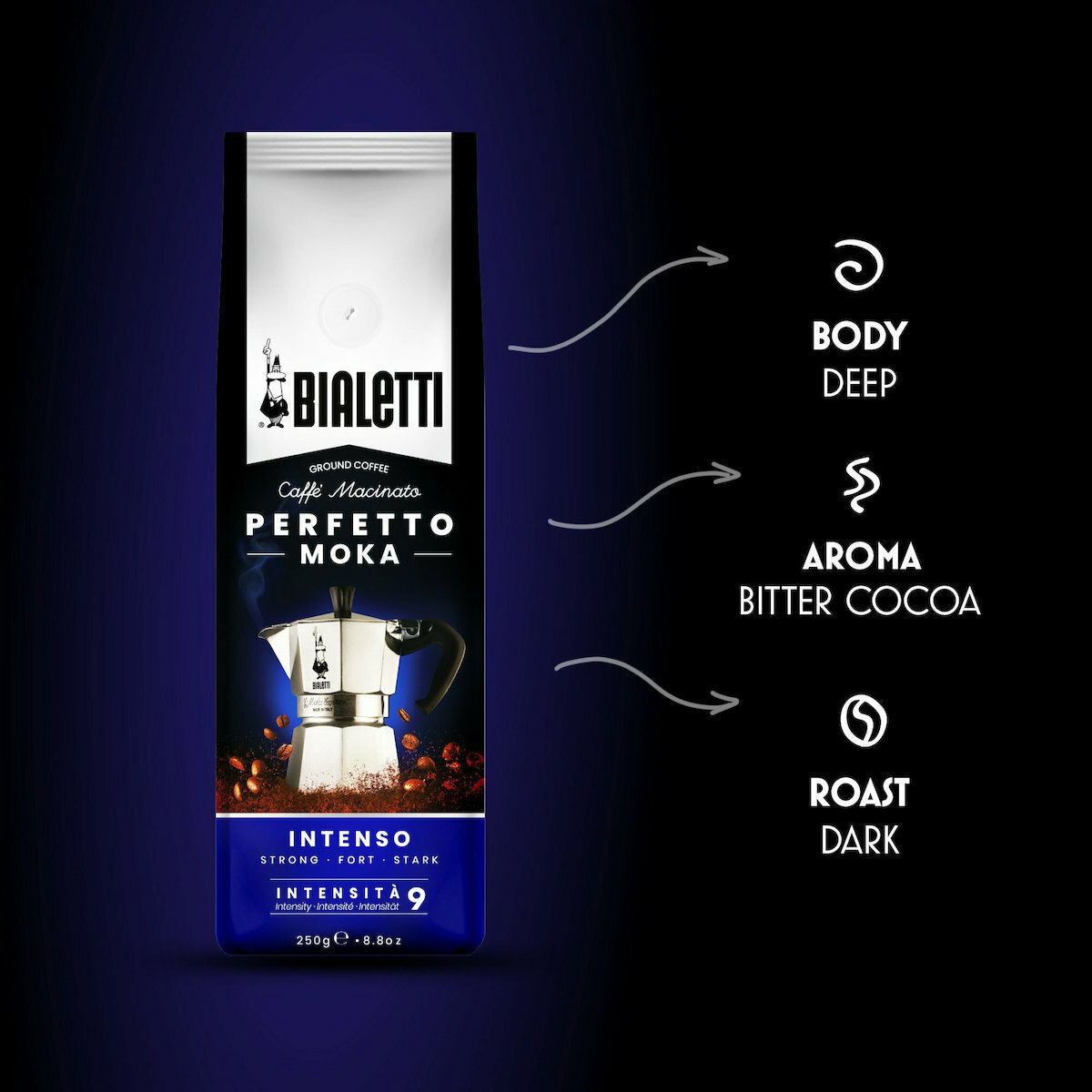 Bialetti Espresso Perfetto Moka Intenso Αλεσμένος 250gr - Image 2