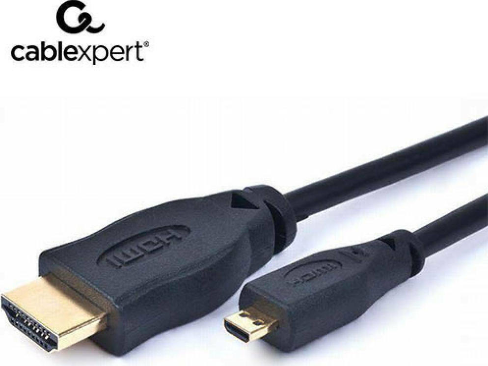 Cablexpert CC-HDMID-6 HDMI 1.4 HDMI male - micro HDMI male 1.8m Μαύρο (CC-HDMID-6) - Image 2