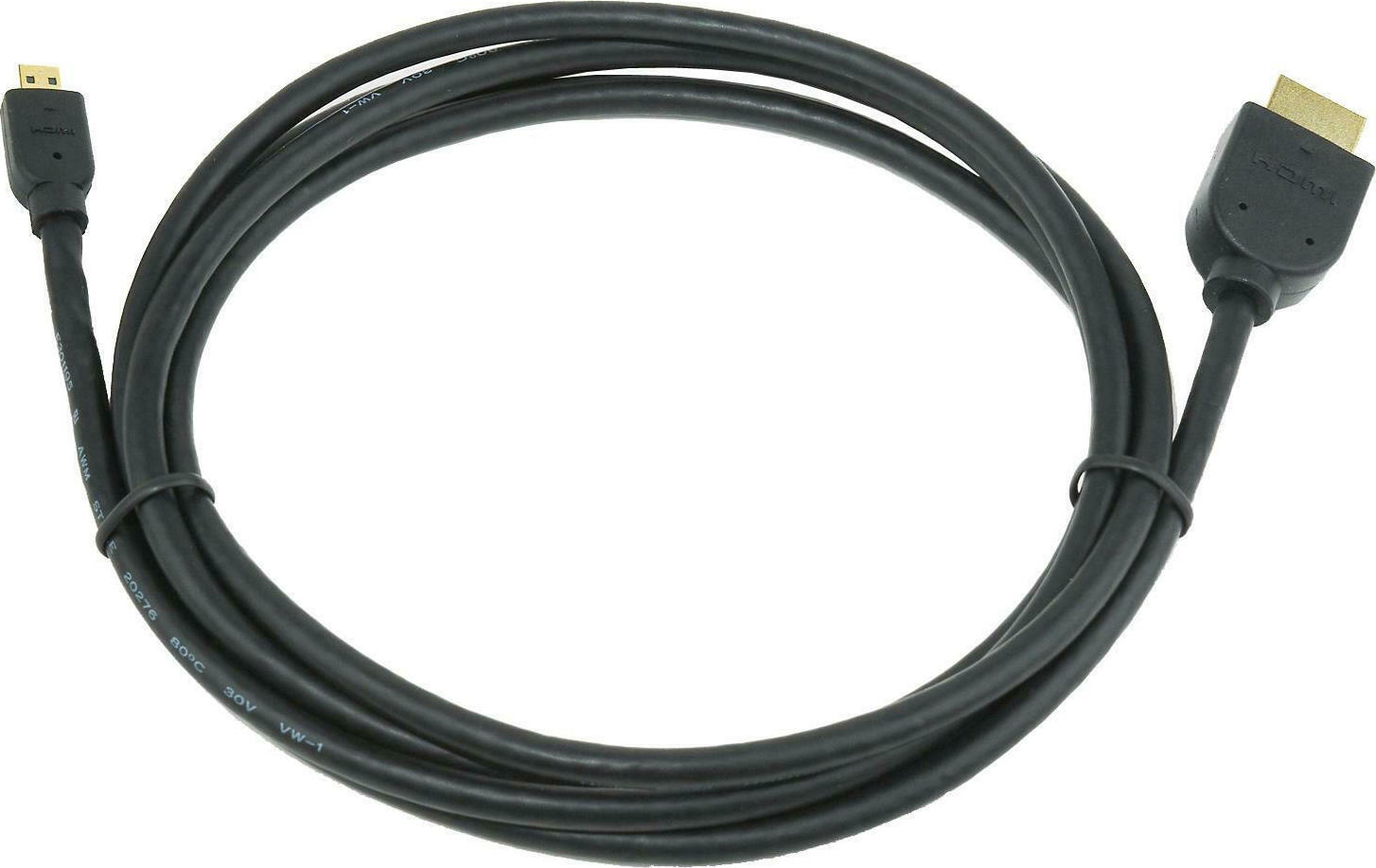 Cablexpert CC-HDMID-6 HDMI 1.4 HDMI male - micro HDMI male 1.8m Μαύρο (CC-HDMID-6) - Image 3