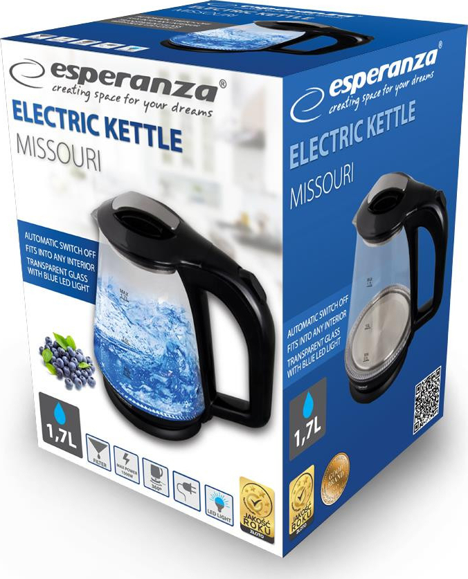 Esperanza EKK024K 1.7lt με Ισχύ 1500W Μαύρος - Image 3