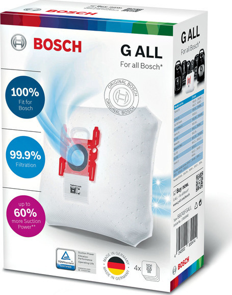 Bosch BBZ41FGALL Σακούλες Σκούπας 4τμχ Συμβατή με Σκούπα Bosch / Siemens - Image 2