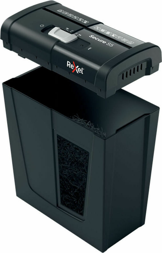 Rexel Καταστροφέας Εγγράφων Secure S5 Strip Cut 5 Φύλλων με Κάδο 10lt - Image 2