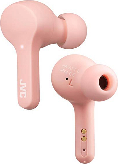JVC HA-A7T In-ear Bluetooth Handsfree Ακουστικά με Αντοχή στον Ιδρώτα και Θήκη Φόρτισης Ροζ - Image 3