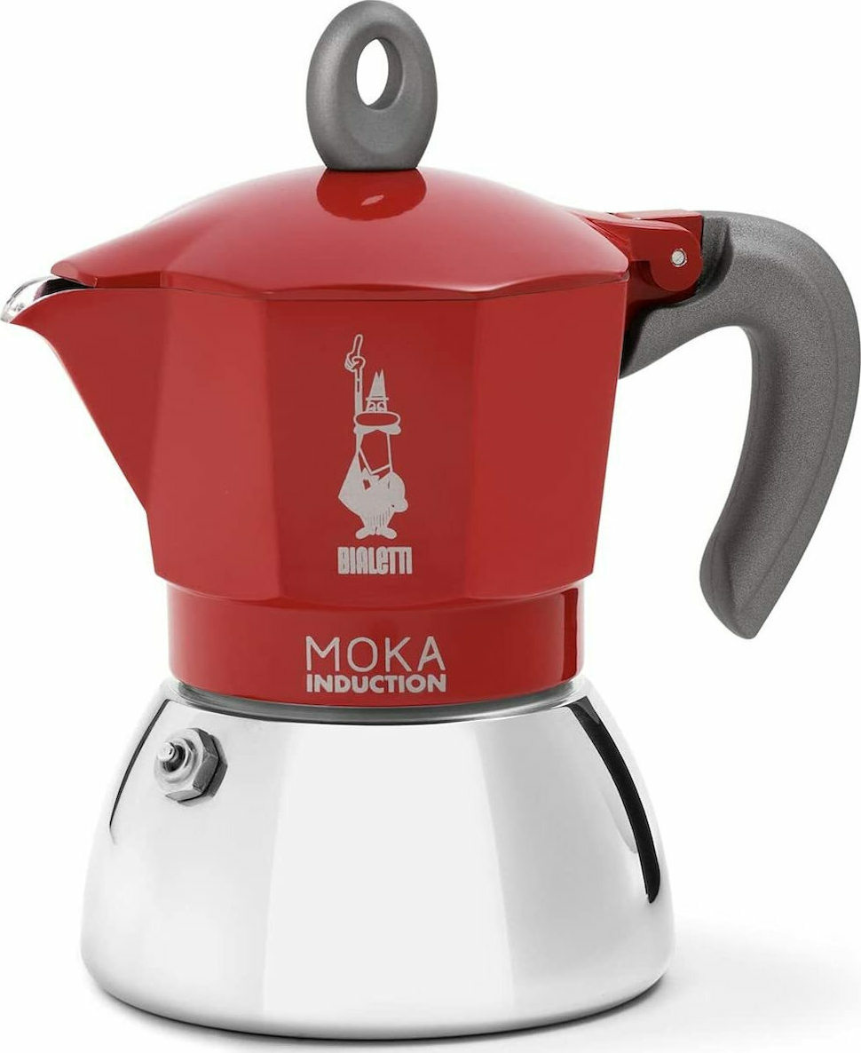 Bialetti Moka Induction Μπρίκι Espresso 4cups Κόκκινο - Image 2