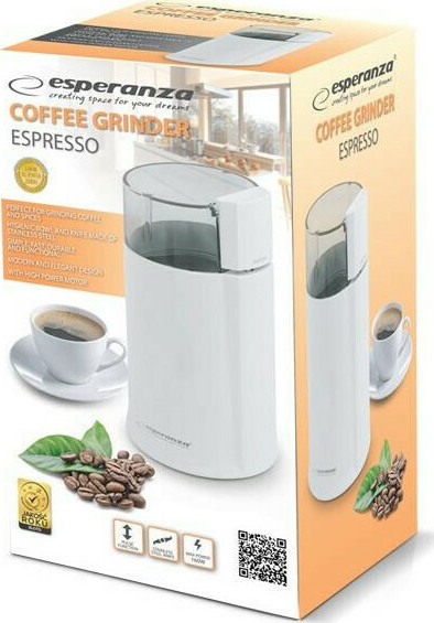 Esperanza EKC001W Ηλεκτρικός Μύλος Καφέ 160W με Χωρητικότητα 50gr Λευκός - Image 5