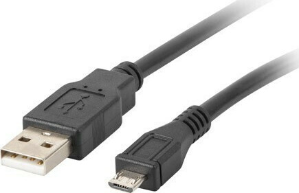 Lanberg Regular USB 2.0 to micro USB Cable Μαύρο 1m (CA-USBM-10CC-0010-BK) - Image 2