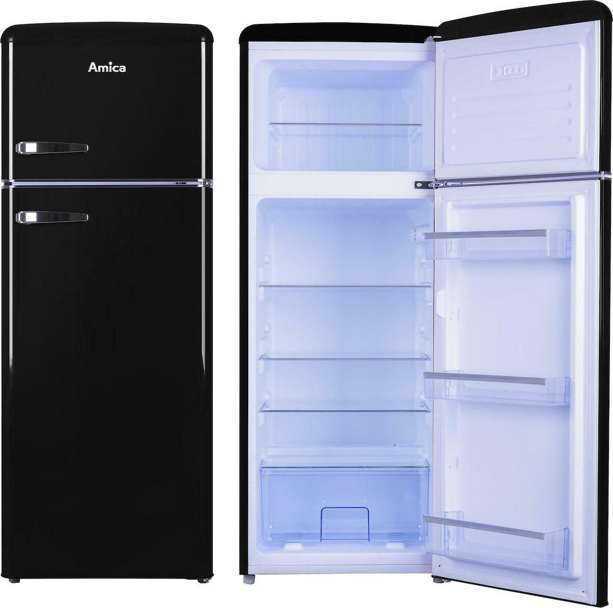 Amica Δίπορτο 206lt Μαύρο KGC 15634 S - Image 3